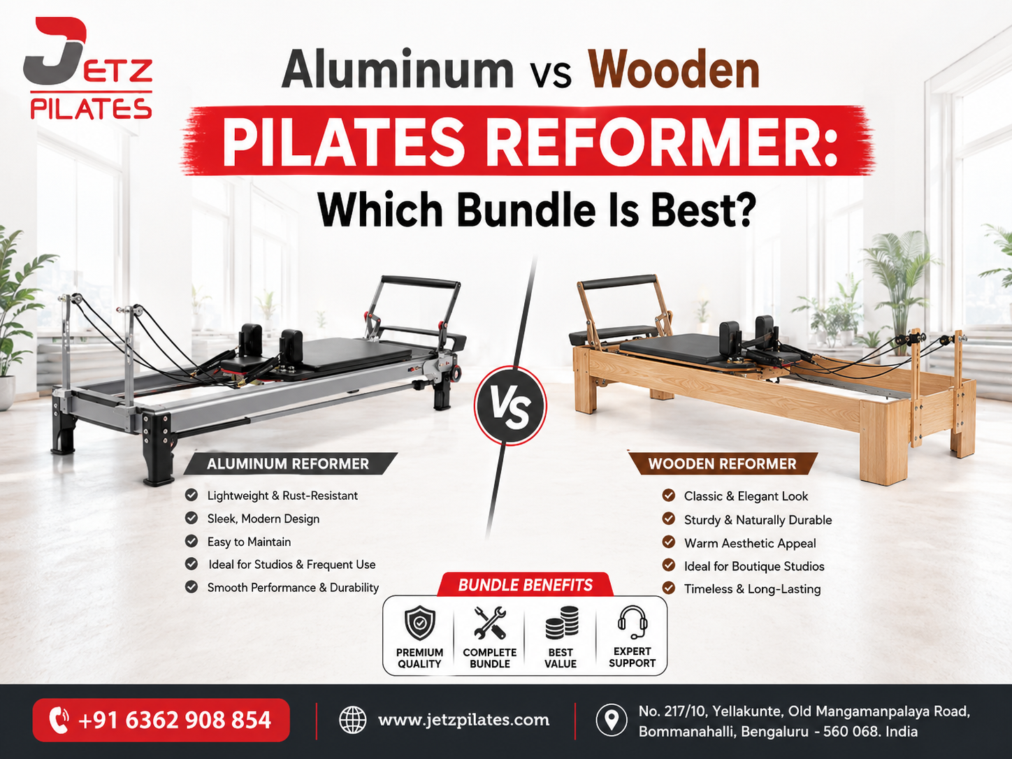 Aluminum vs Wooden Pilates Reformer