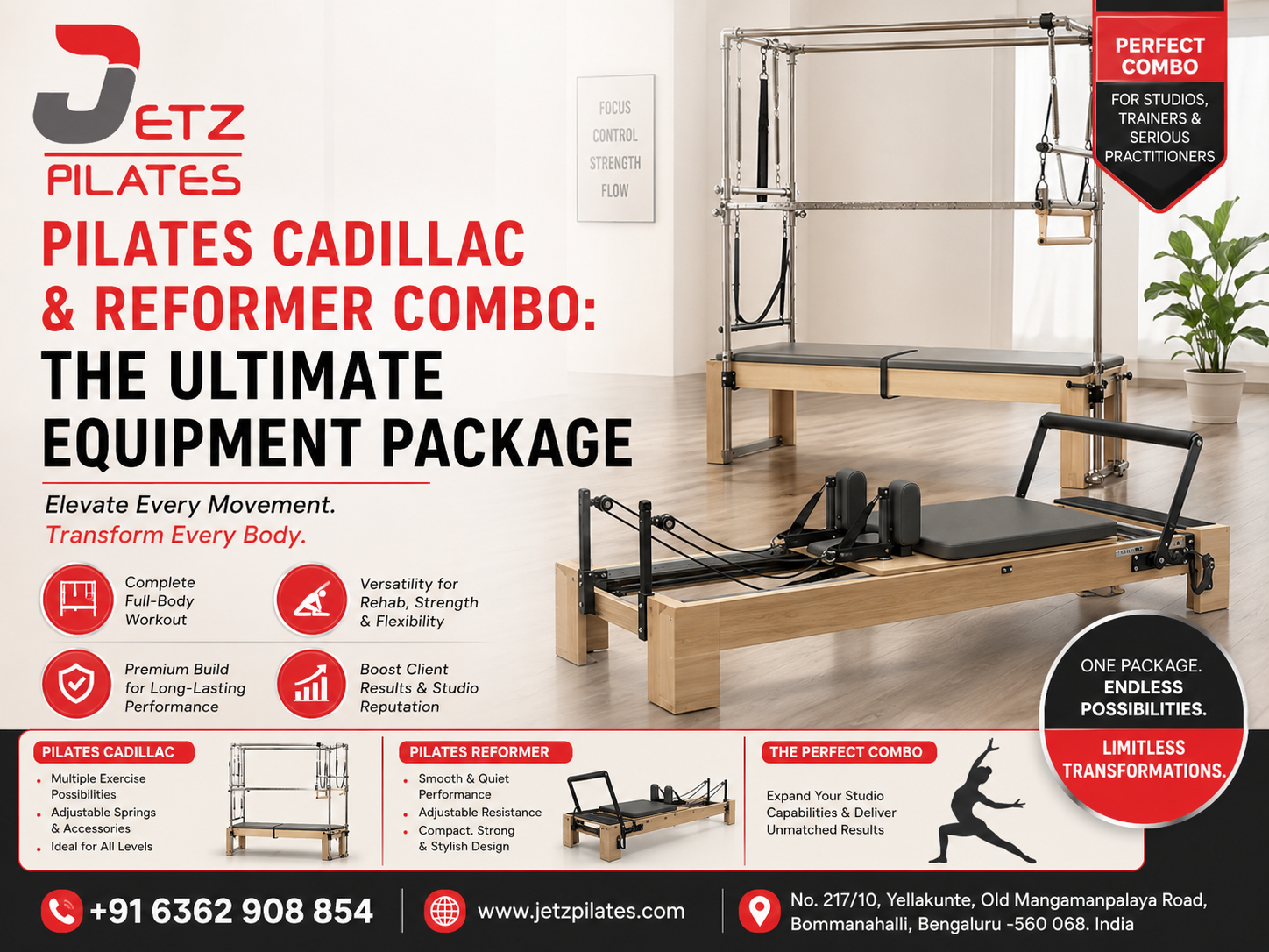 Pilates Cadillac & Reformer Combo