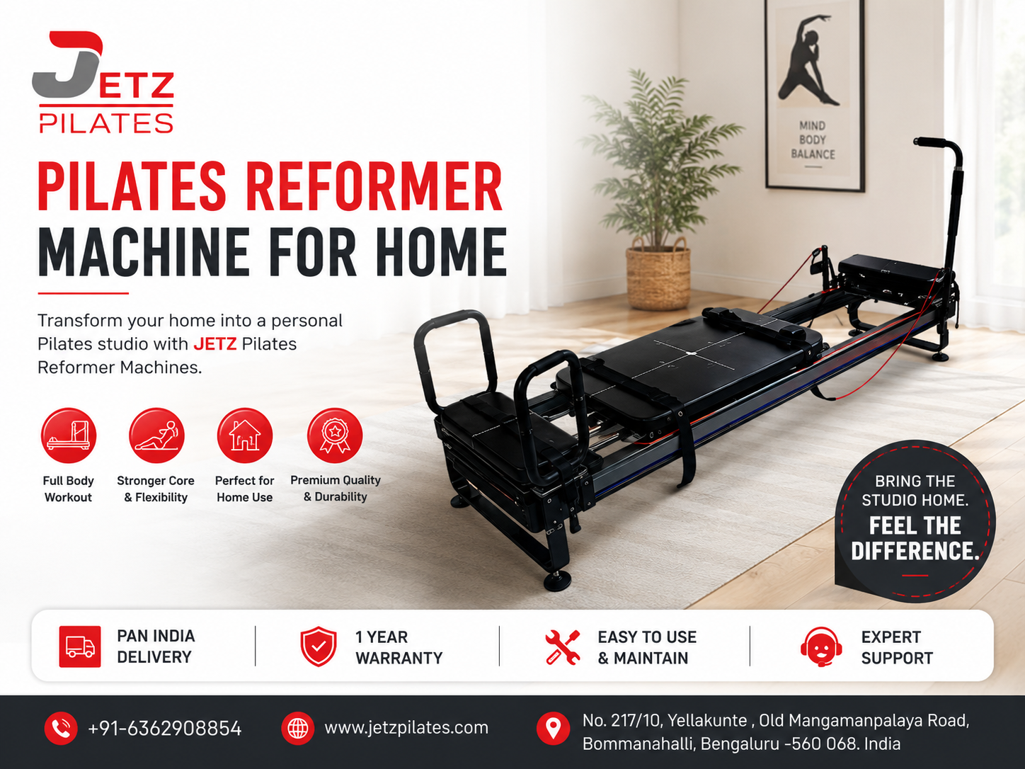 Pilates Reformer Machine for Home