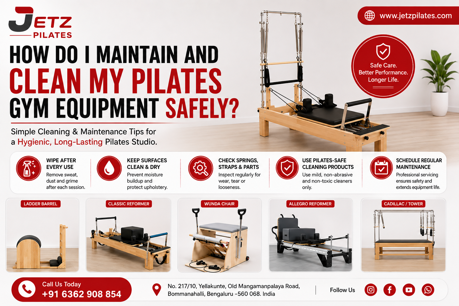 Maintain and Clean My Pilates Gym Equipment Safely